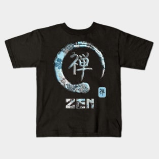 Zen Japanese Kanji Word Symbol Enso Circle 14 Kids T-Shirt